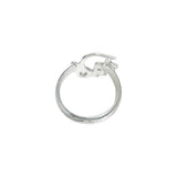 Christian Dior Silver Plated Logo Ring