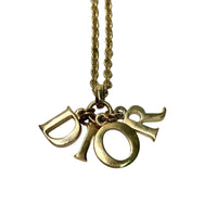 Christian Dior Spellout Logo Gold Chain Necklace