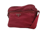 Prada Dark Red Shoulder Crossbody Logo Bag