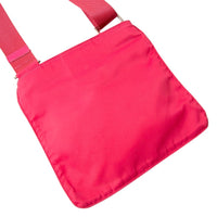 Prada Rose Red Pink Tessuto Nylon Logo Crossbody Shoulder Messenger Small Bag