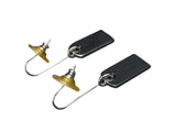 Christian Dior Dog Tag Silver Crystal Rhinestone Drop Earrings