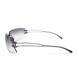 Chanel CC Logo Silver Purple Rimless Rhinestone Sunglasses 4051-B