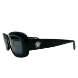 Gianni Versace Black Silver Medusa Logo Sunglasses MOD257