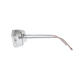 Chanel Rimless Silver Transparent Clear Sunglasses 4035