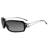 Chanel Black Silver Foldable CC Logo Sunglasses 5038