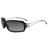 Chanel Black Silver Foldable CC Logo Sunglasses 5038