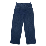 Fendi Navy Blue Zucca Monogram Cotton Trousers Pants