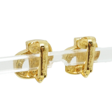 Christian Dior Gold Logo Rhinestone CD Earrings