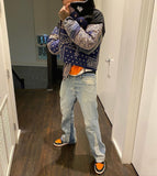 Readymade Navy Blue Bandana Down Nuptse Jacket