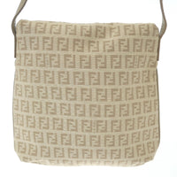 Fendi Zucchino Brown Beige Canvas Crossbody Bag