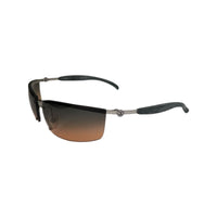 Chanel Silver Logo Orange Blue Tinted Rimless Sunglasses 4011