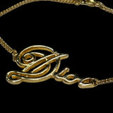 Christian Dior Gold Logo Cursive Bracelet