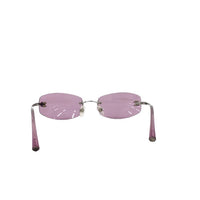 Chanel Purple Tinted CC Logo Rimless Sunglasses 4002