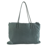 Prada Nylon Dark Green Logo Nylon Tote Shoulder Bag