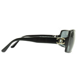 Chanel Black Silver Foldable CC Logo Sunglasses 5030