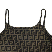 Fendi Brown Zucca Monogram Pattern Tank Top Vest