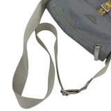 Prada Light Blue Grey Tessuto Nylon Logo Crossbody Shoulder Messenger Bag