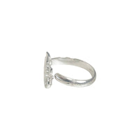 Christian Dior Silver Plated Logo Ring