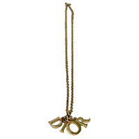 Christian Dior Spellout Logo Gold Chain Necklace