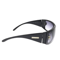 Chanel Black Purple Tinted Silver CC Logo Sunglasses 8047