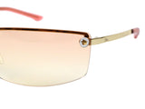 Christian Dior Silver Salmon Pink Rimless Sunglasses