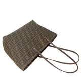 Fendi Zucca Pattern Brown Yellow Tote Bag