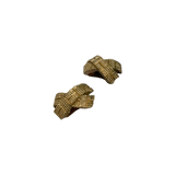 Christian Dior Gold 1980s crossed clip on earrings