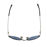 Chanel CC Logo Blue Silver Rimless 4003
