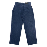 Fendi Navy Blue Zucca Monogram Cotton Trousers Pants