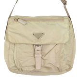 Prada Beige Tessuto Nylon Logo Crossbody Shoulder Messenger Bag