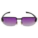 Gucci Black Purple Violet Gradient Tinted Rimless Sunglasses