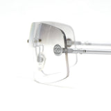 Chanel Rimless Silver Transparent Clear Sunglasses 4035