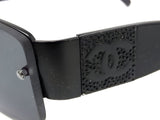 Chanel Black Rhinestone Swarovski Rimless Sunglasses 4117-b