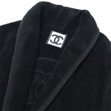 Chanel Sport Black CC Logo Bathrobe Gown