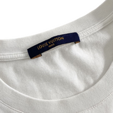 Louis Vuitton Embroidered Small Logo White Classic Cotton T shirt