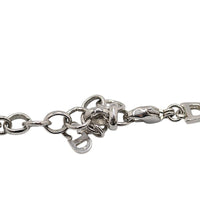 Christian Dior Silver Logo Monogram Vintage Chain Necklace