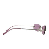 Chanel Purple Tinted CC Logo Rimless Sunglasses 4002