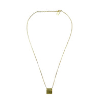 Christian Dior CD Logo Gold Black Square Vintage Necklace