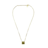 Christian Dior CD Logo Gold Black Square Vintage Necklace