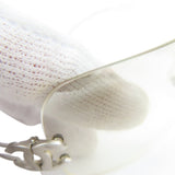 Chanel CC Logo Silver Clear Rimless Sunglasses 4068