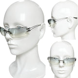 Chanel Silver Grey CC Logo Rimless Sunglasses 4051