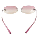 Chanel Pink Tinted CC Logo Rimless Sunglasses 4002