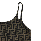 Fendi Brown Zucca Monogram Pattern Tank Top Vest