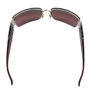 Chanel CC Logo Rimless Rhinestone Red Silver Sunglasses 4095-B
