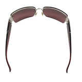 Chanel CC Logo Rimless Rhinestone Red Silver Sunglasses 4095-B