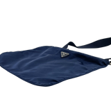 Prada Navy Blue Nylon Logo Shoulder Crossbody Bag