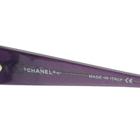 Chanel Purple Tinted Gold CC Logo Sunglasses