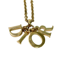 Christian Dior Spellout Logo Gold Chain Necklace