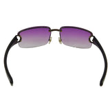 Gucci Black Purple Violet Gradient Tinted Rimless Sunglasses