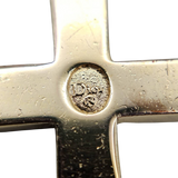 Christian Dior John Galliano Gold Cross Crucifix Rhinestone Earrings